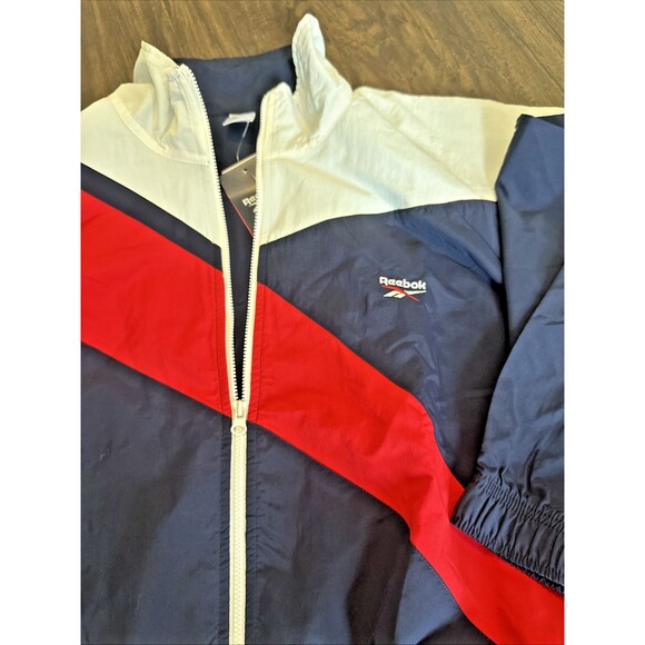 Reebok Women's Classics Franchise Zip-Up Training Track Jacket Navy XL - Picture 5 of 8